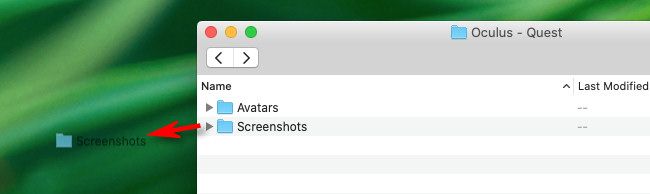 На Mac перетащите папку Screenshots на рабочий стол