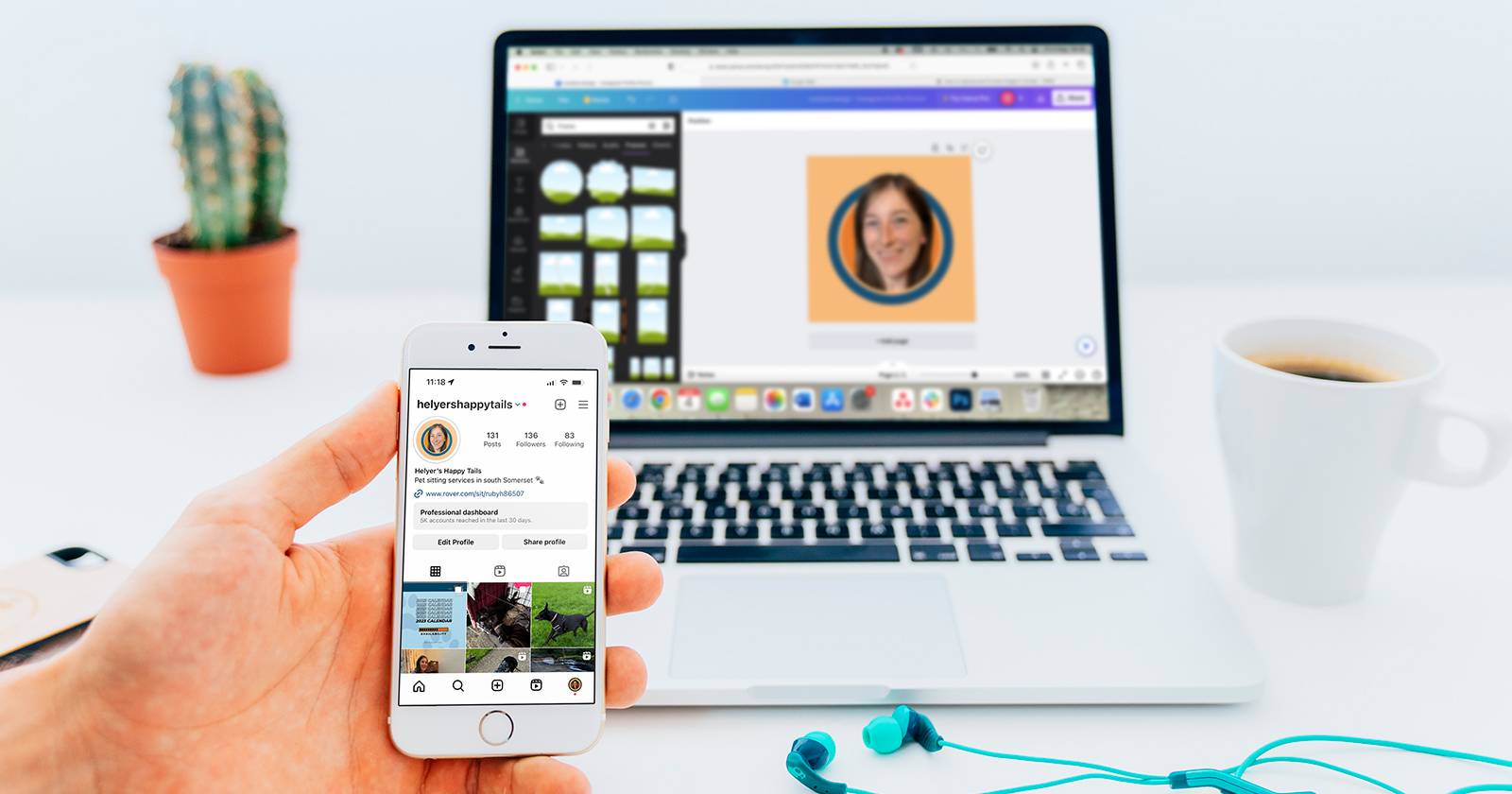 Как создать уникальный аватар для Instagram в Canva