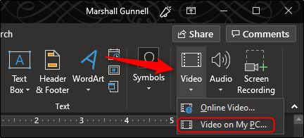 Insert video on my pc