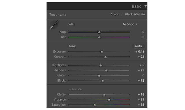 Lightroom Retro Settings
