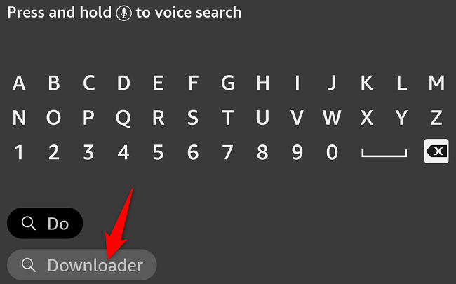 Найдите и выберите приложение «Downloader».