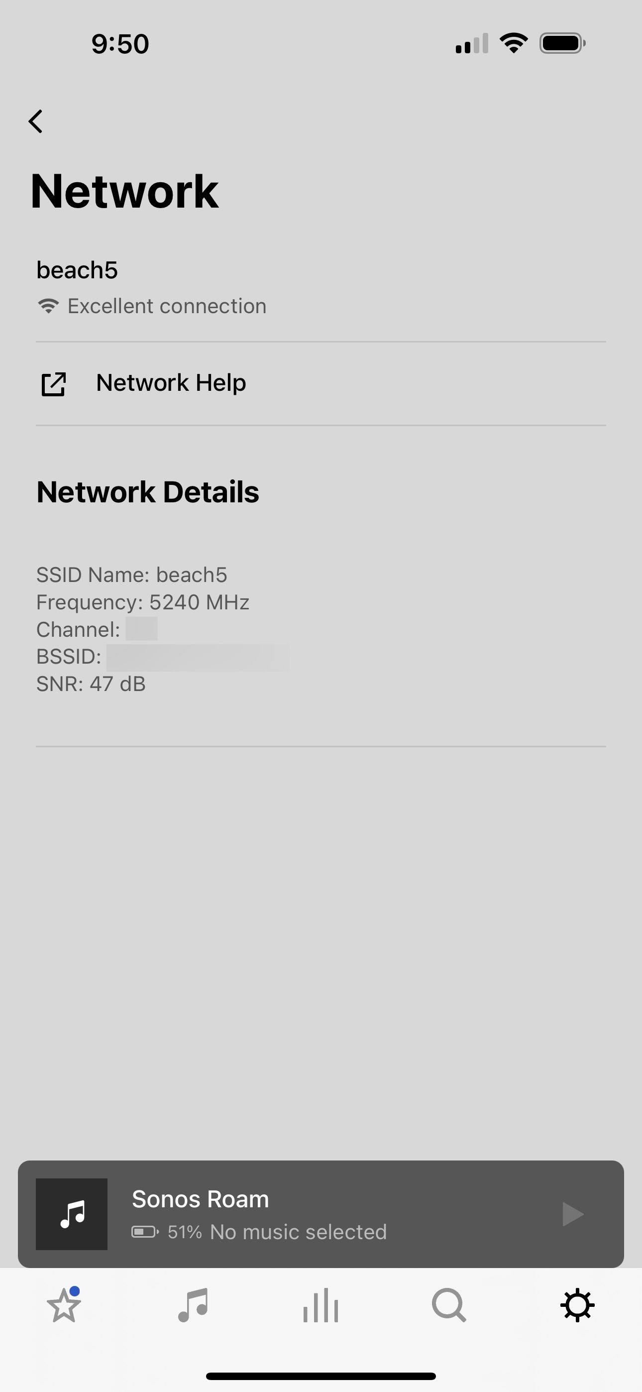 сетевые настройки Sonos Roam