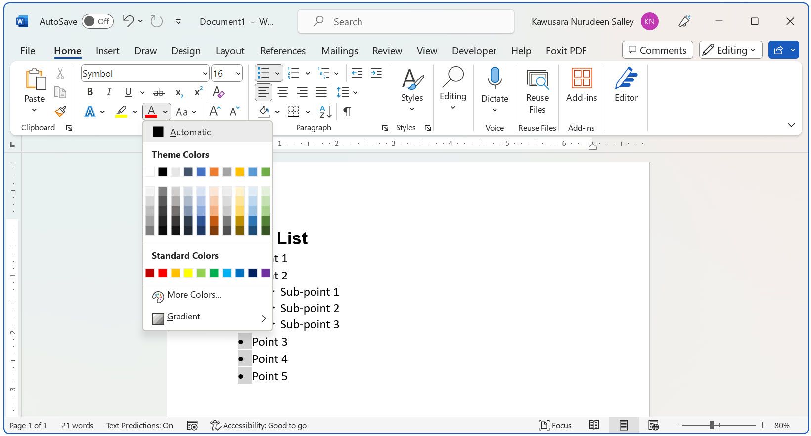 Выберите цвет для маркеров