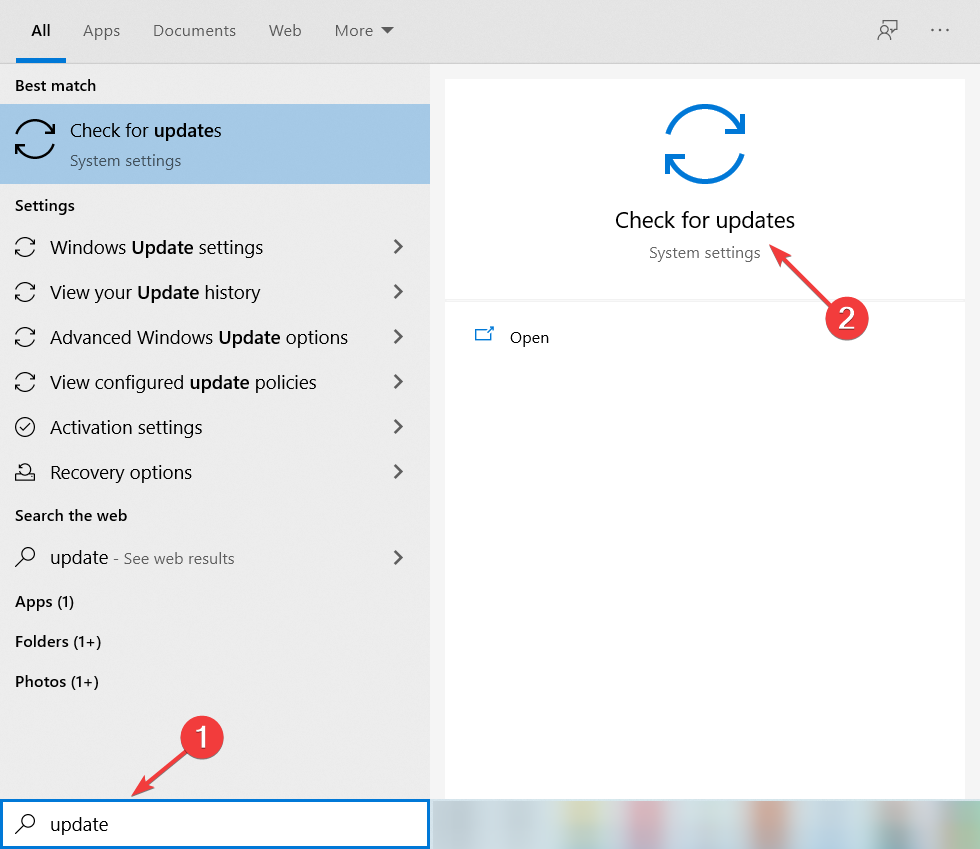 Поиск обновлений Windows