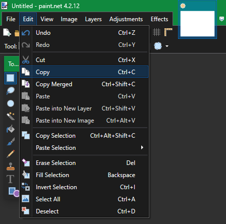 Paint-Net Edit Copy Paste