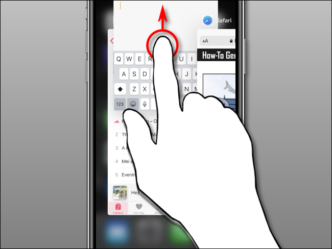 Закрытие приложения через переключатель на iPhone