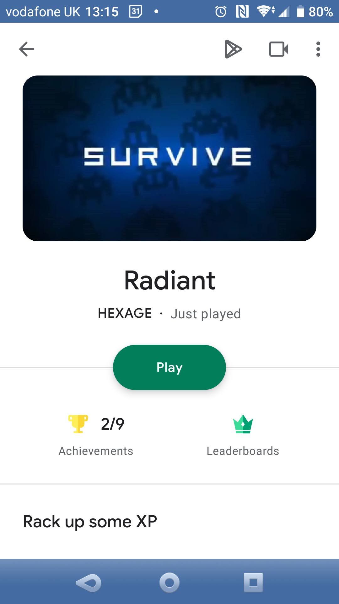 Кнопка записи в Play Games