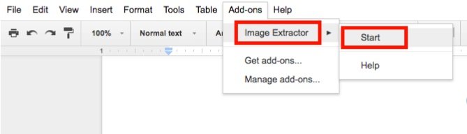 Fenêtre latérale de l'add-on Image Extractor avec bouton Télécharger l'image