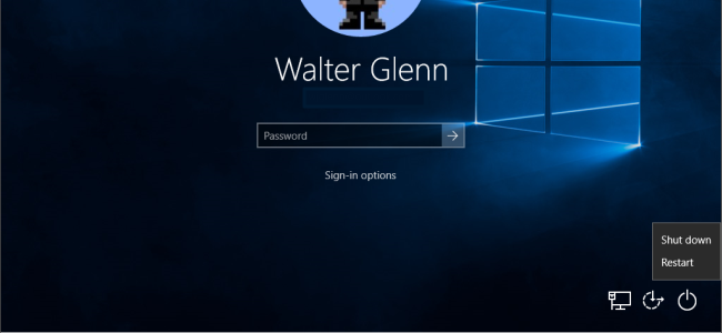 Убрать кнопку выключения с экрана входа Windows