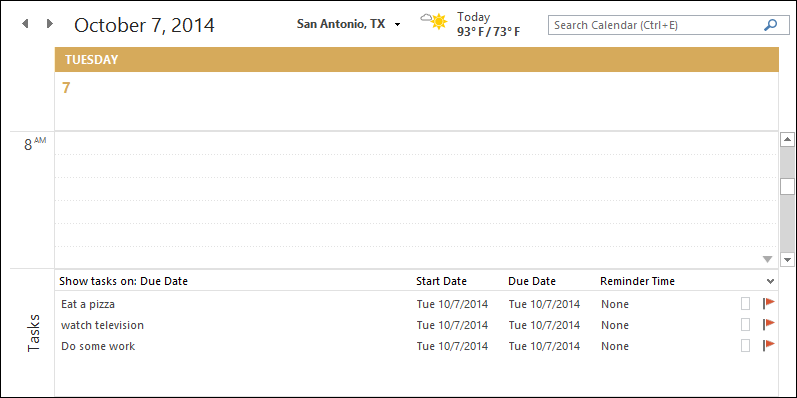 Дневное представление с задачами внизу и графиком дня наверху