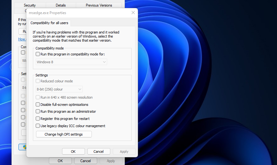 Опции совместимости