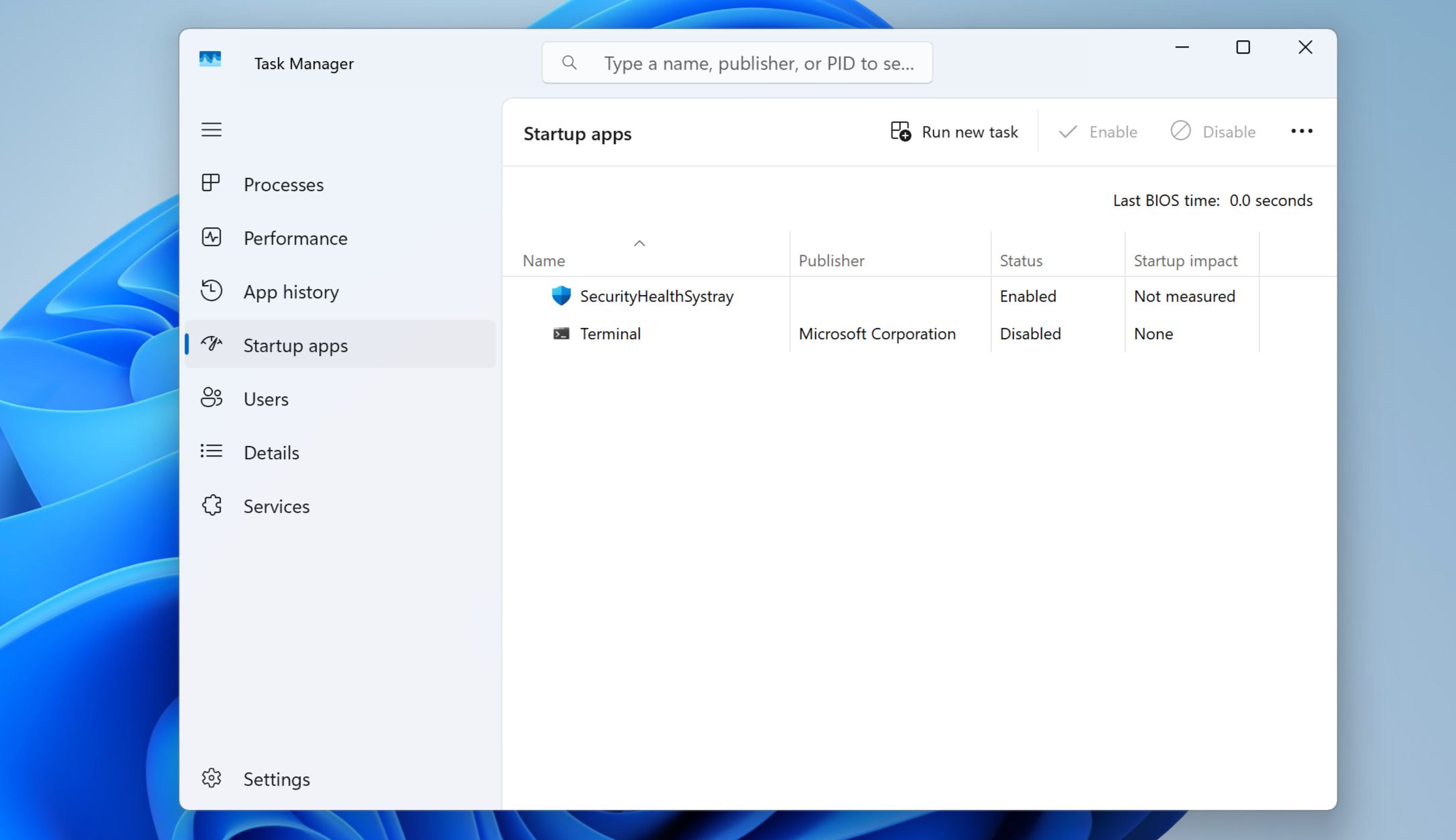 Просмотр автозагрузки в Windows 11