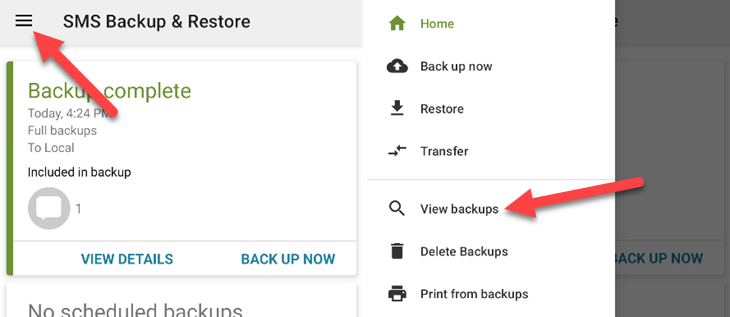 Open the menu and select