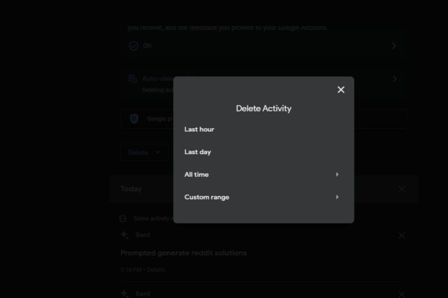 Удалить историю Google Bard — шаги и советы