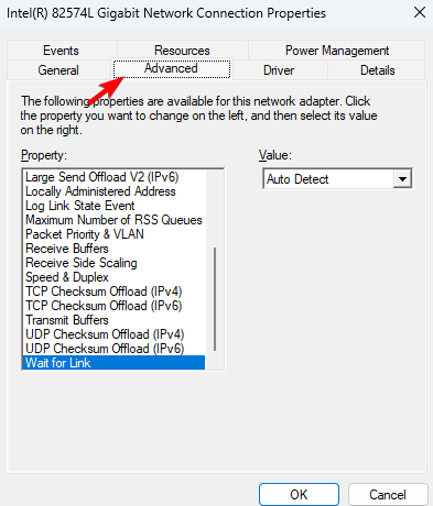 Опция Wake on Magic Packet в свойствах адаптера