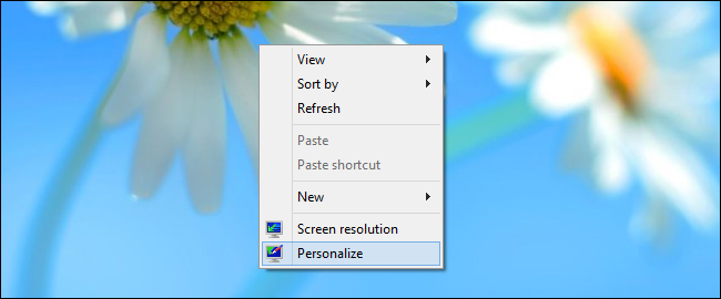 Окно персонализации Windows