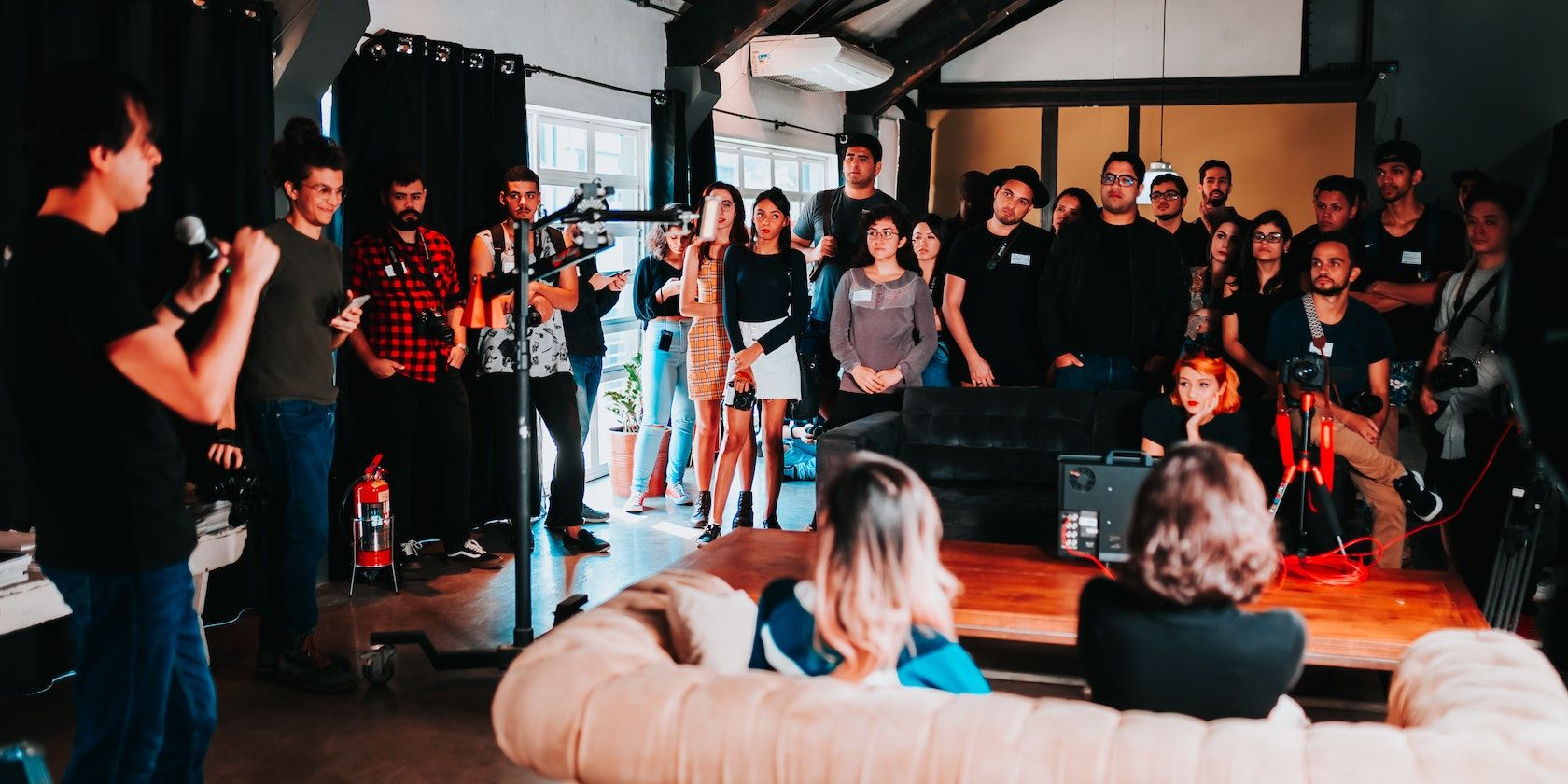 Group of people having a meeting