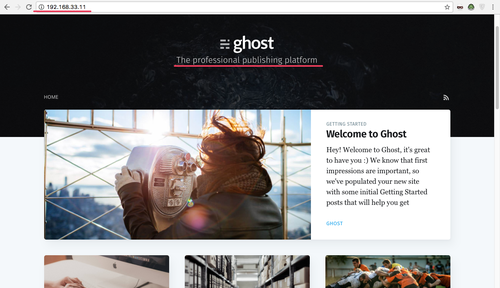 Ghost работает в контейнере, развернутом через Rancher