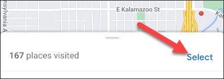 Выбор нескольких мест для групповых действий
