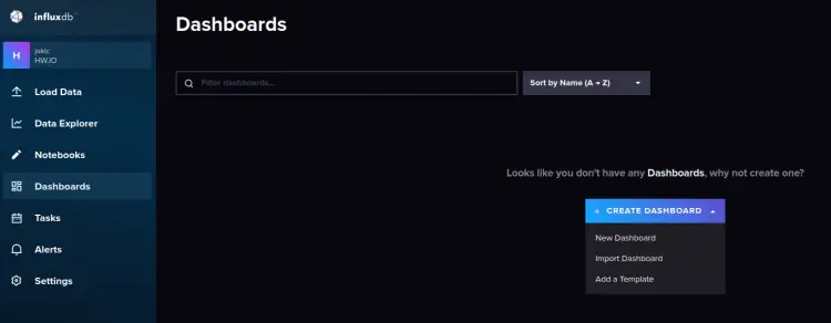 Создать дашборд