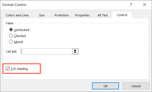 Примените 3-D Shading