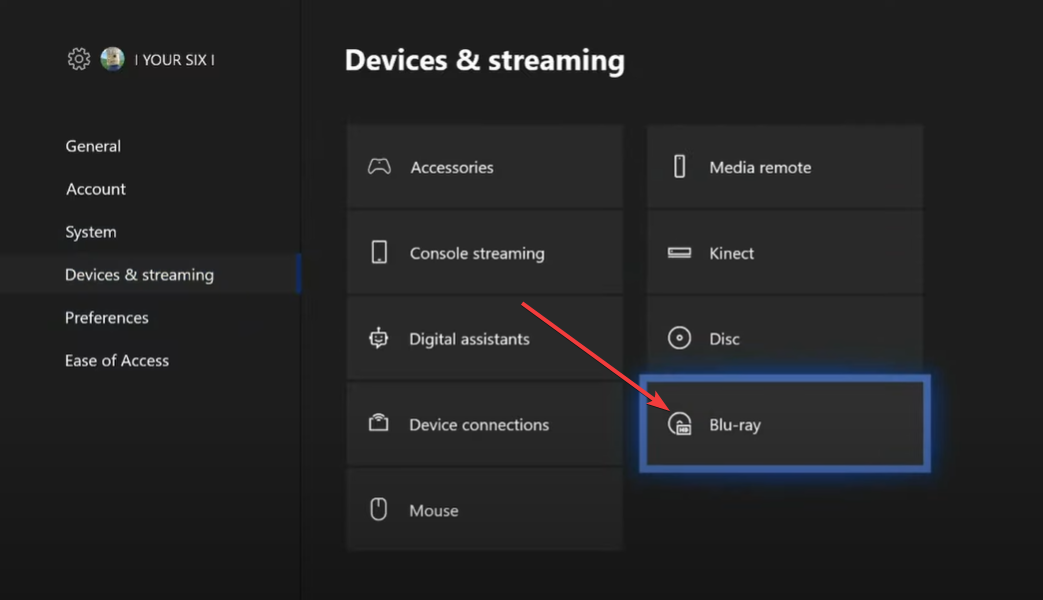 Меню Blu-ray на Xbox