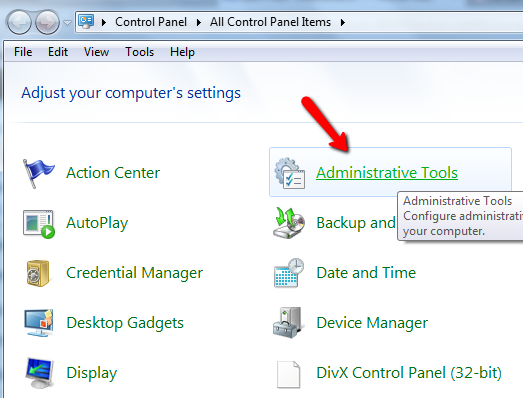Окно «Службы» в Windows с перечислением служб