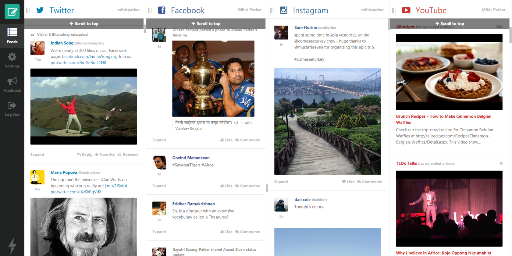 Feedient — единая лента соцсетей