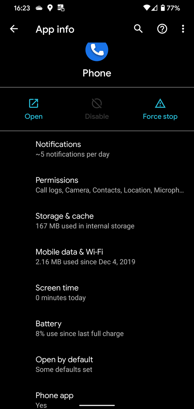 Android App Advanced Settings
