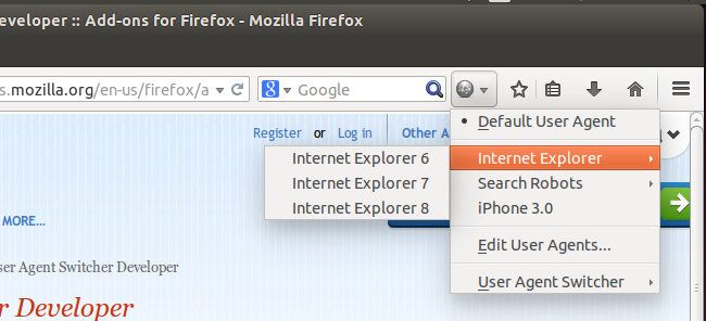 Подмена user agent в Firefox для получения Silverlight-контента