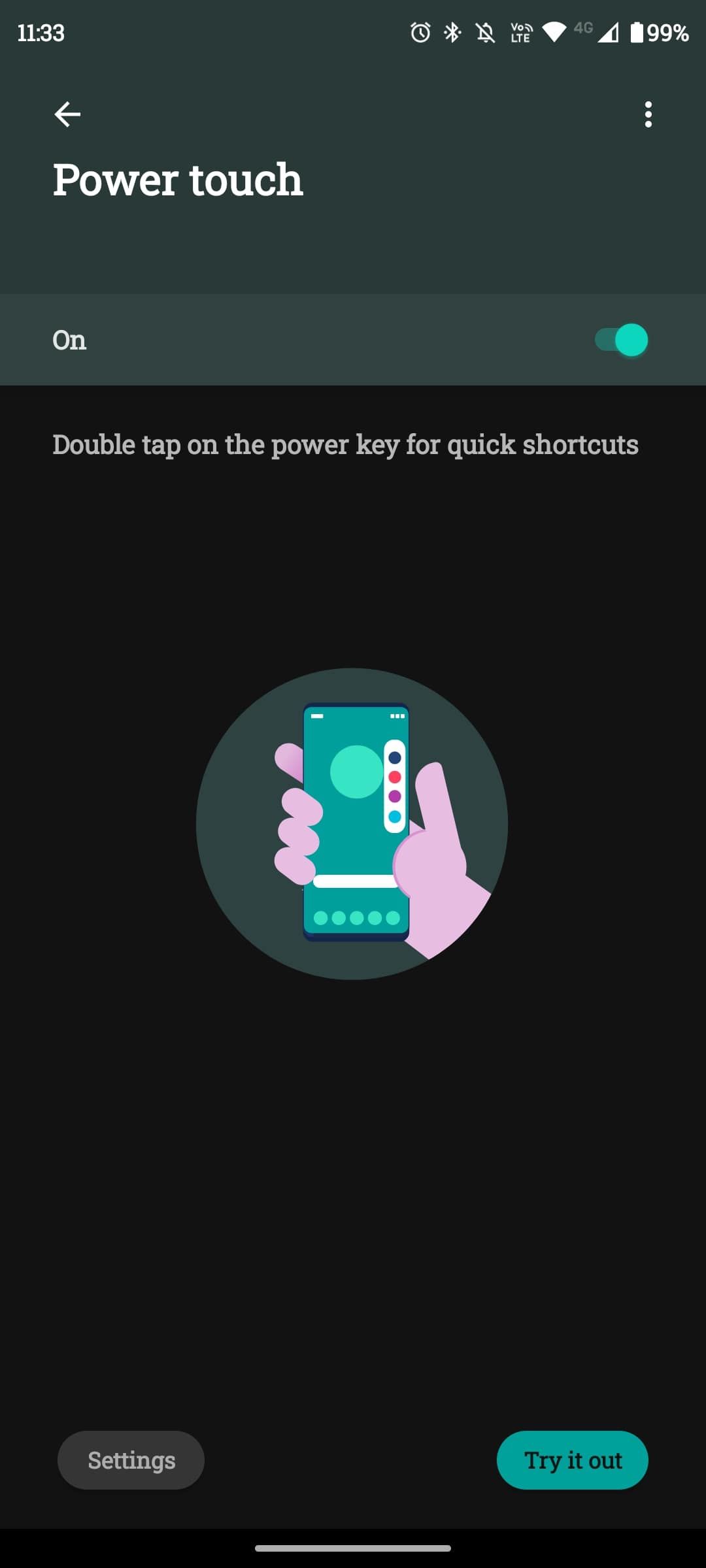 Power Touch: мини‑док и переключатель