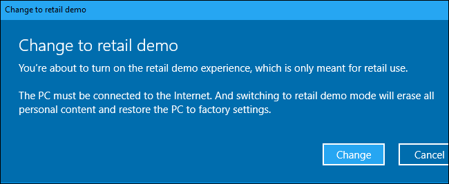 Скриншот: окно подтверждения перехода в режим розничного демо