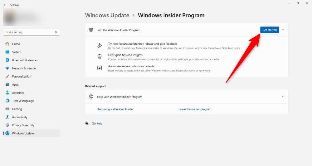 Начать в Windows Insider Program