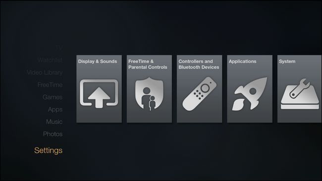 Экран: Настройки на Fire TV