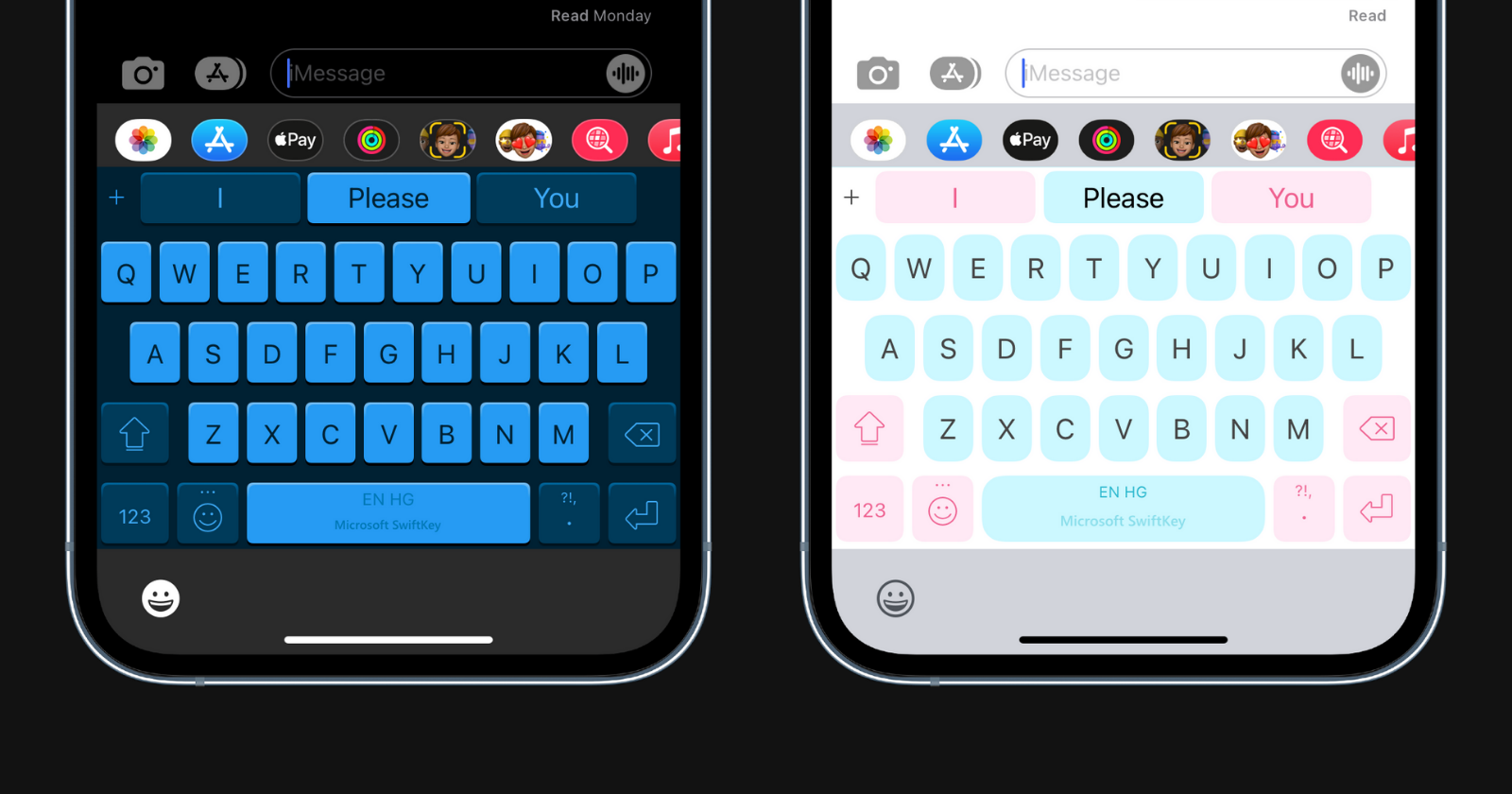 Третий‑сторонняя клавиатура на iPhone и iPad, показ интерфейса приложения клавиатуры