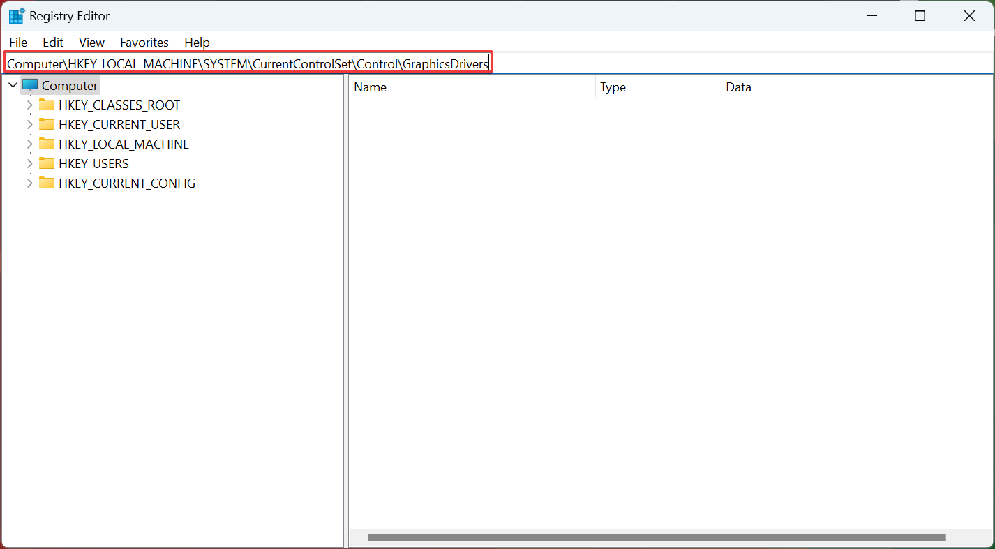 Скриншот: путь в реестре