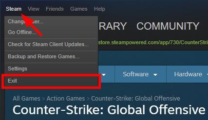 Сообщение об ошибке VAC на экране клиента Steam
