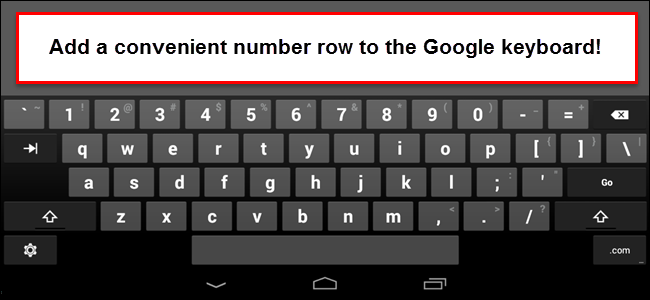 Riga numeri in Gboard su Android