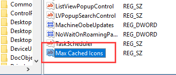 Переименование новой строки в Max Cached Icons