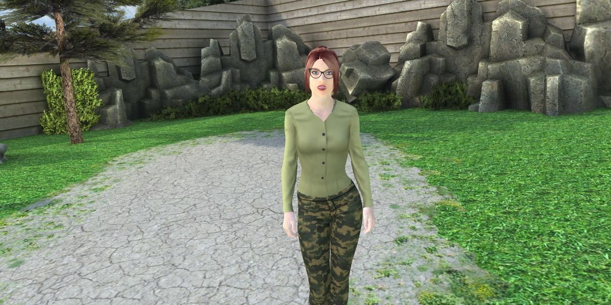 Скриншот Mondly VR: виртуальный персонаж в упражнении