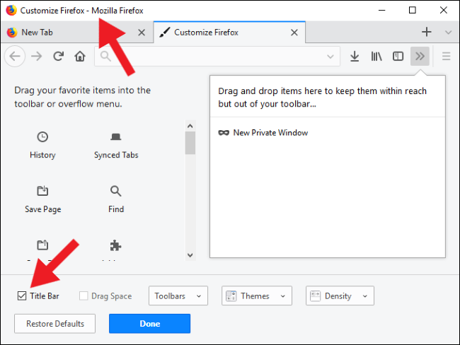 Стрелка_Заголовок окна