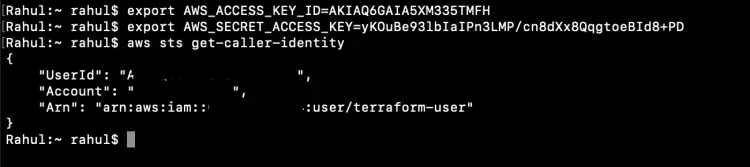 Результат aws sts get-caller-identity
