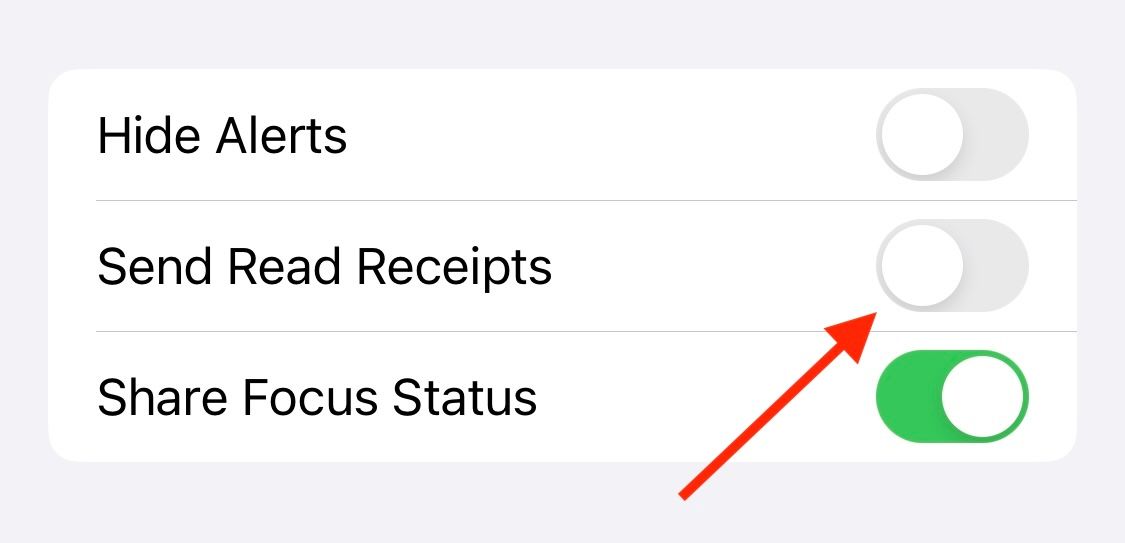 Настройки конкретного разговора с опцией выключения уведомлений о прочтении.