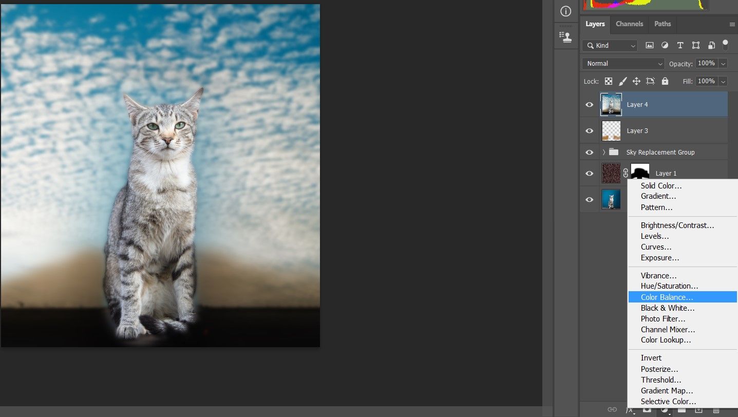 Регулировки Color Balance для согласования цветов
