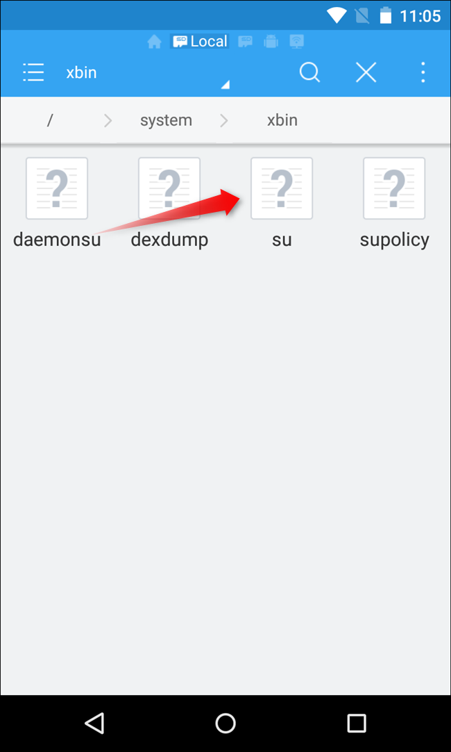 Файл su в /system/xbin