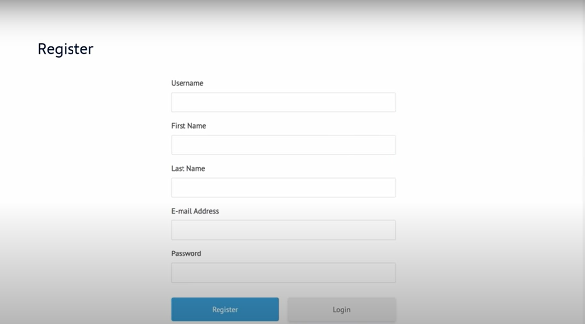 Форма регистрации для новых подписчиков на сайте