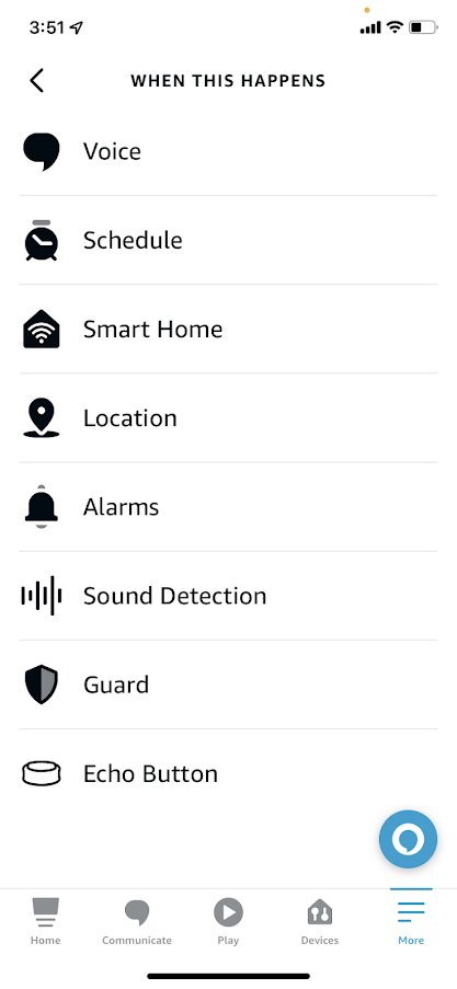 Select Smart Home Under When This Happens
