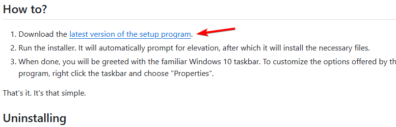 Страница загрузки ExplorerPatcher на GitHub