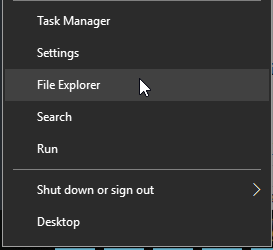 Пункт Проводник в меню Пуск