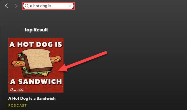 Найденный подкаст на десктопе